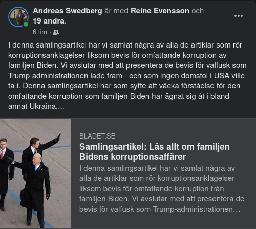 Samlad Biden-Korruption