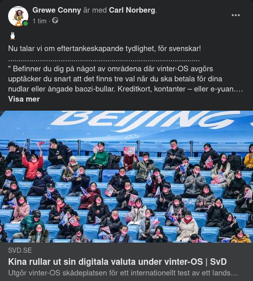 Kinesisk Digital Valutautrullning Under OS