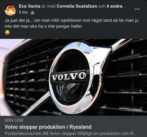 Volvo Stoppar Rysk Produktion