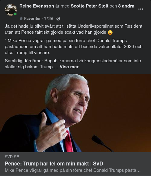 Pence Om Sin Rätt & Makt