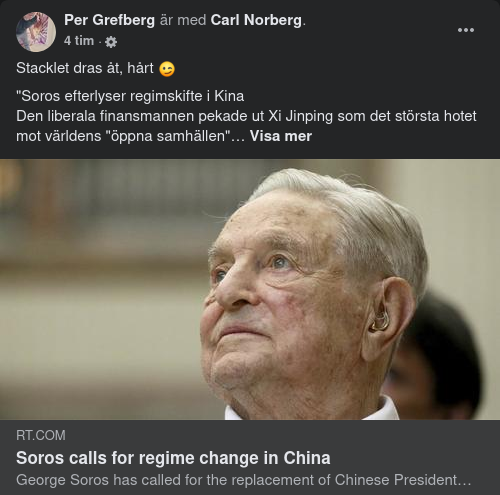 Soros Tycker Xi Måste Bort