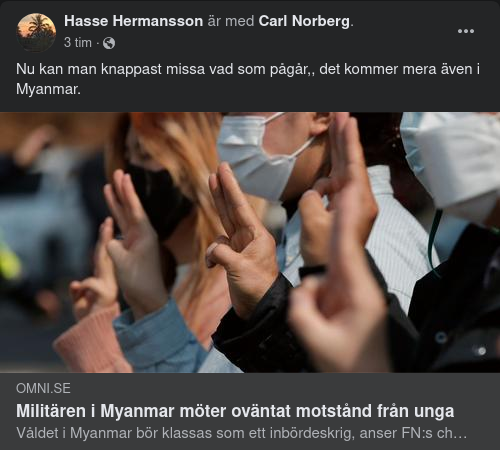 Ungt & Oväntat Motstånd I Myanmar