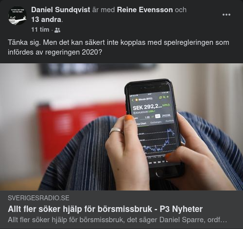 Ökande Börsmissbrukshjälp