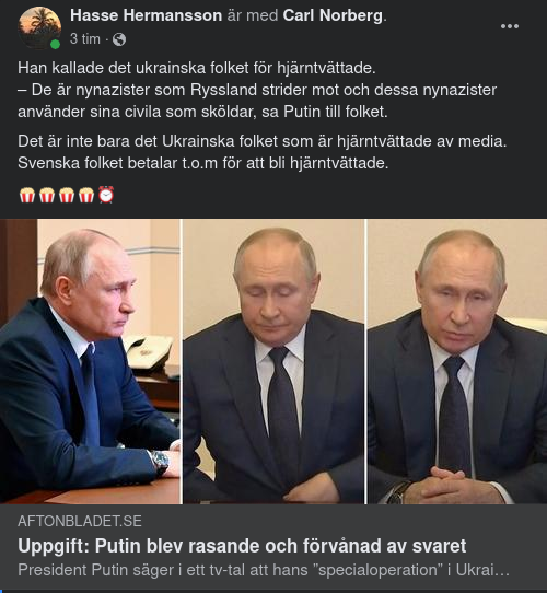 Rasande & Förvånad Putin Enligt CNN I Aftonbladet