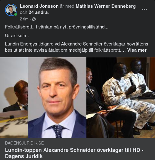 Lundin-Toppen Schneider Överklagar