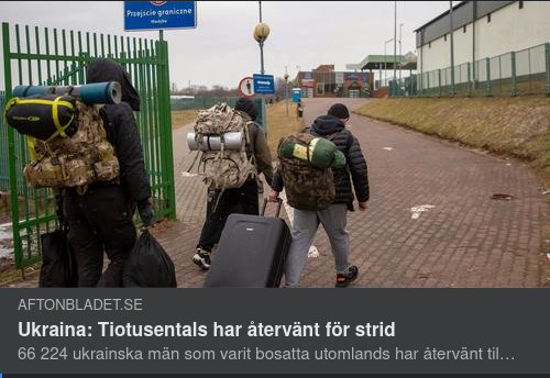 Stridsåtervändande Ukrainare...