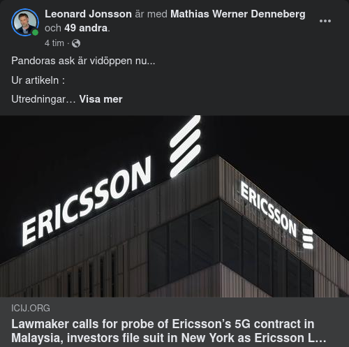 Granskningsvilja I Malaysia Av Ericssons 5G-Kontrakt