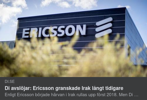 Ericsson & Irakiska Tidsangivelser