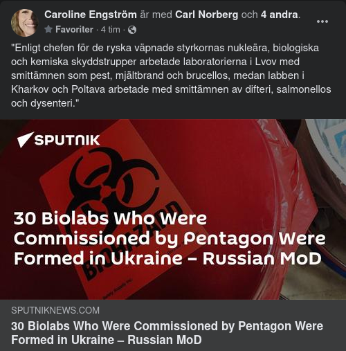 30 Biolabb I Ukraina Säger Ryssland