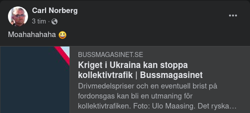 Bränsleprisdrabbad Kollektivtrafik