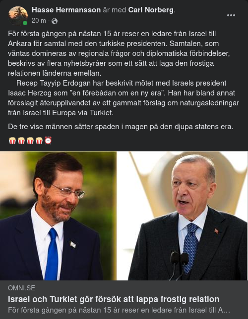 Israel Besöker Turkiet