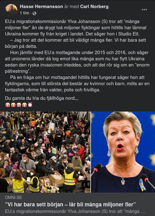 Ylva Tror På Många Miljoner Flyktingar