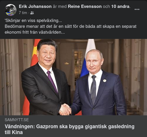 Gazprom Bygger Gasledning Till Kina