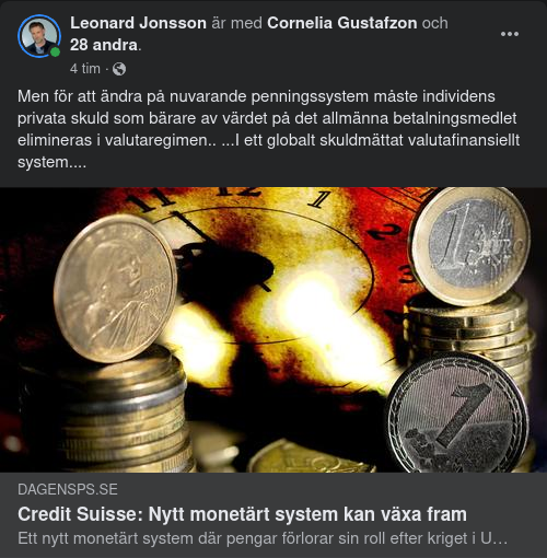 Framväxtsmöjlighet För Nytt Monetärt System