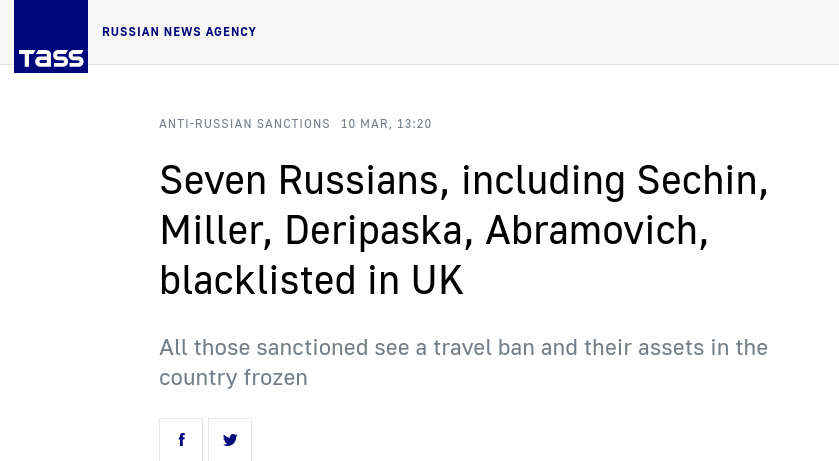 Sju Djupt Svartlistade Ryssar I Storbritannien