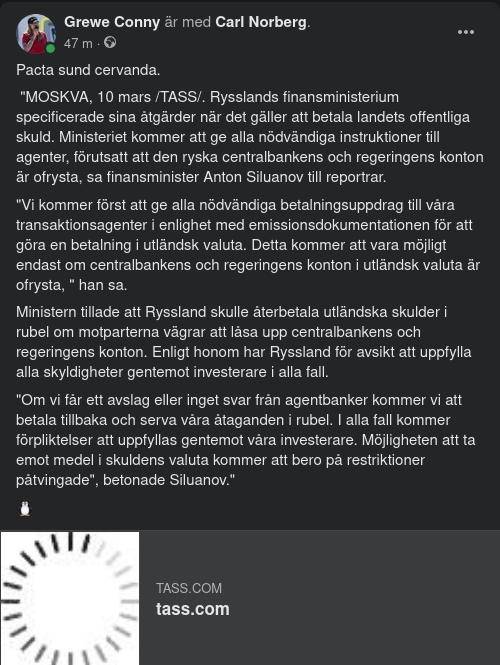 Åtgärder För Rysk Skuldbetalning