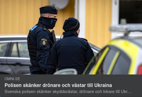 Drönarskänkande Svensk Poliskår