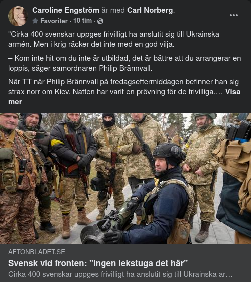 Frivilligt Svenskt I Ukraina