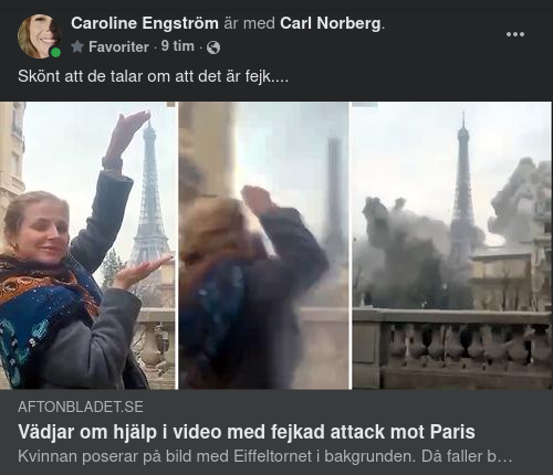 Fejkförklarad Parisattack
