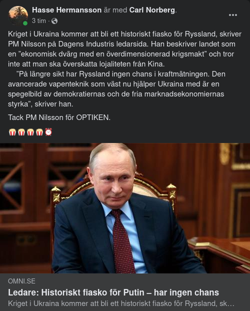 PM Nilsson & Chanslös Putin