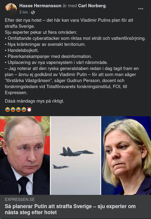 7 X Experter Om Putins Svenska Straffplaner