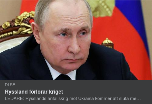 PM Nilsson Om Rysslands Kommande Historiska Fiasko