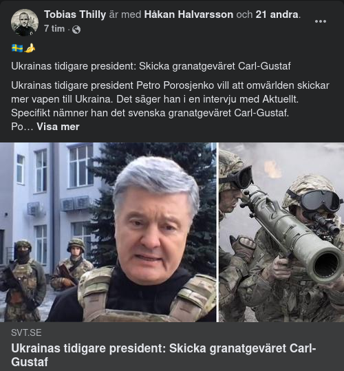 Svensktacksam Poroshenko
