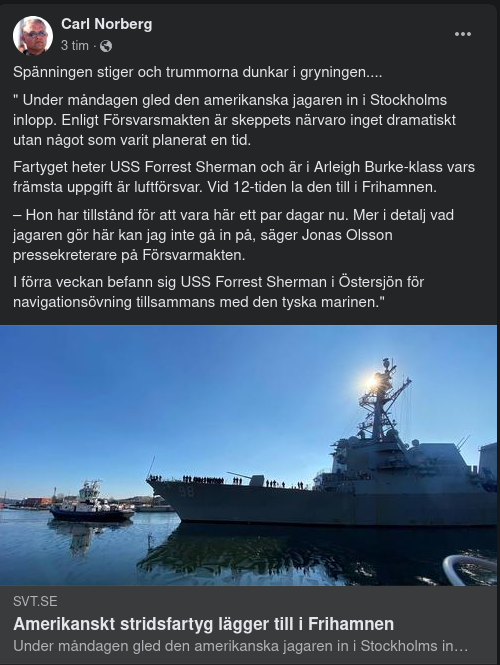 Amerikansk Jagare I Frihamnen