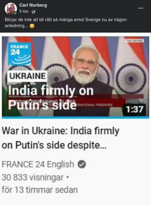Indien På Putins Sida