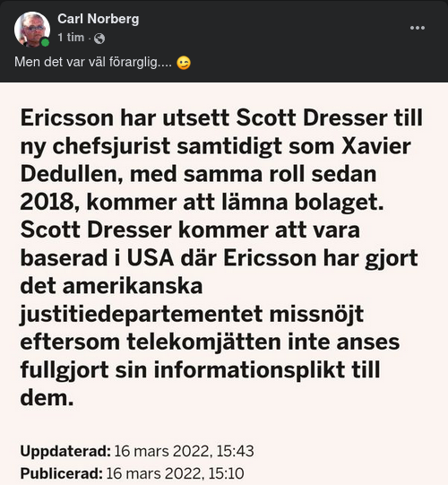 USA-Baserad Chefsjurist