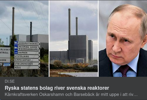 Rysk Rivning Av Svenska Kärnreaktorer