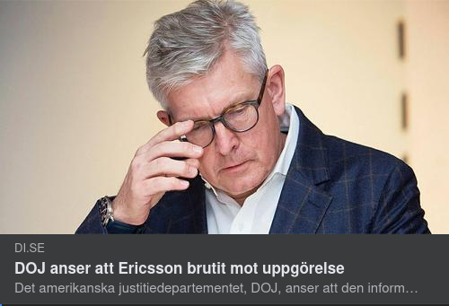 Uppgörelsebrytande Ericsson
