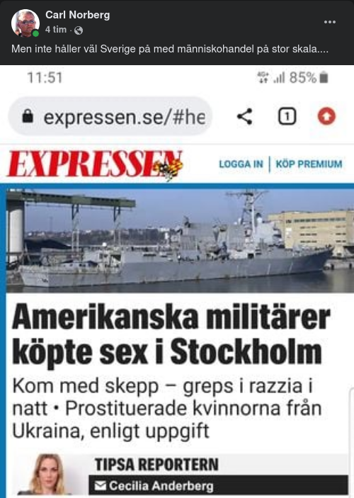 Amerikanska Militärer & Ukrainska Prostituerade I Stockholm