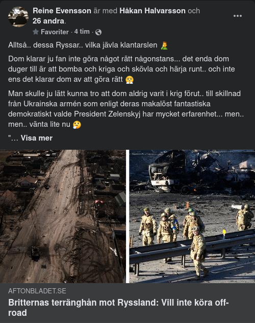 Terränghånande Britter I Aftonbladet