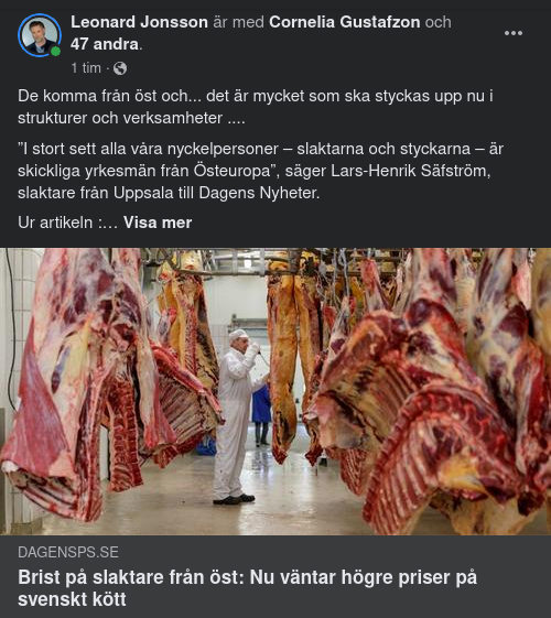 Slaktarbrist Ökar Svenskt Köttpris