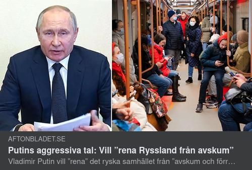 Samhällsreningsvillig Putin