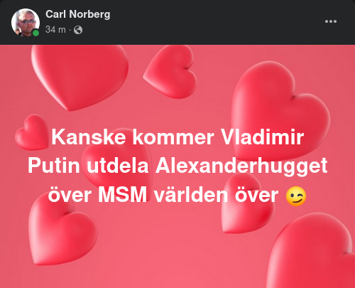 Alexanderhuggande Putin?