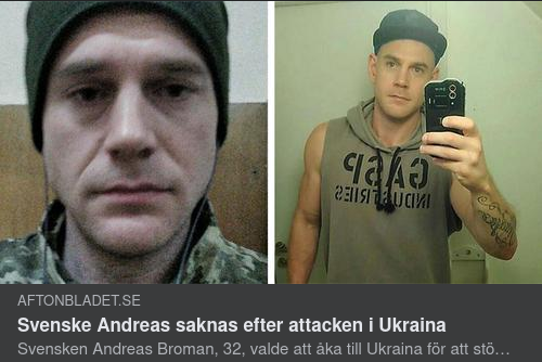 Legoknekt Broman Försvunnen I Ukraina