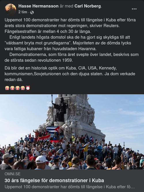 Fängelse För Kuba-Demonstrationer