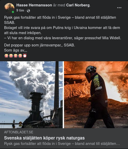 Rysk Gas & Svenskt Stål