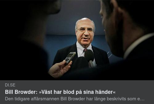 Bedrövad Bill Browder I DI