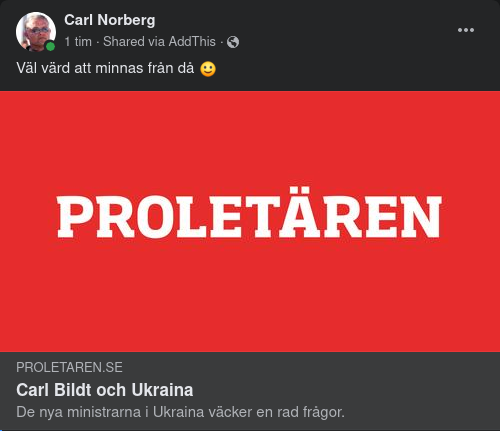 Bildt & Ukraina För Minnet