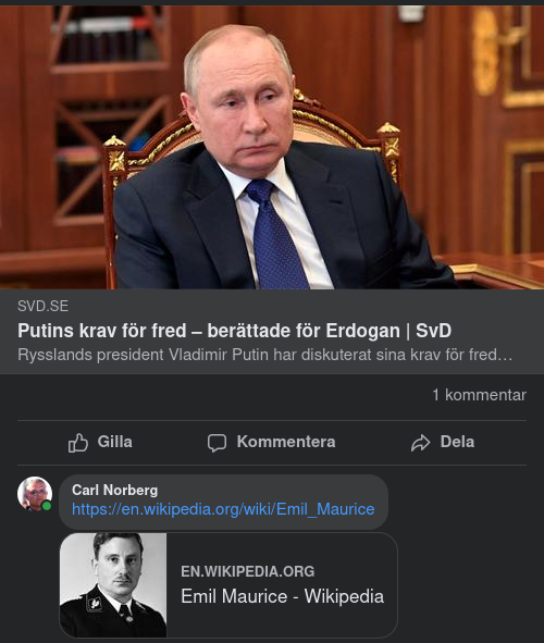 Putins Fredskrav