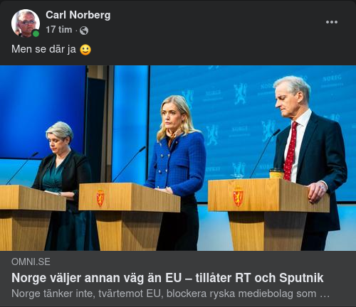 Norge Tillåter Rysk Statskontrollerad Media