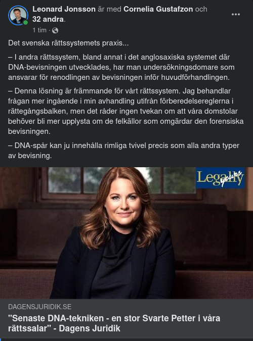 Det Svenska Rättssystemet & DNA