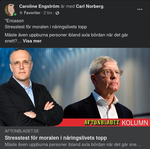 Stresstestande Cervenka I Aftonbladet