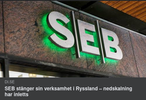 SEB Avslutar I Ryssland