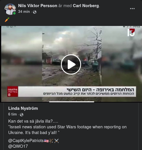 Star Wars I Israelisk Ukrainarapportering?