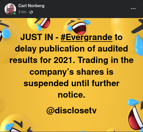 Evergrande Håller På Redovisningen