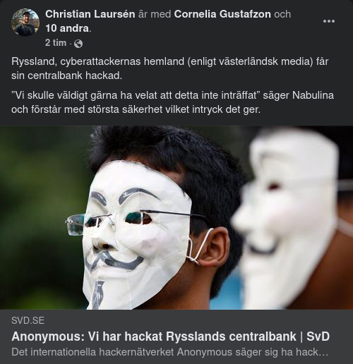Ryska Centralbanken Hackad